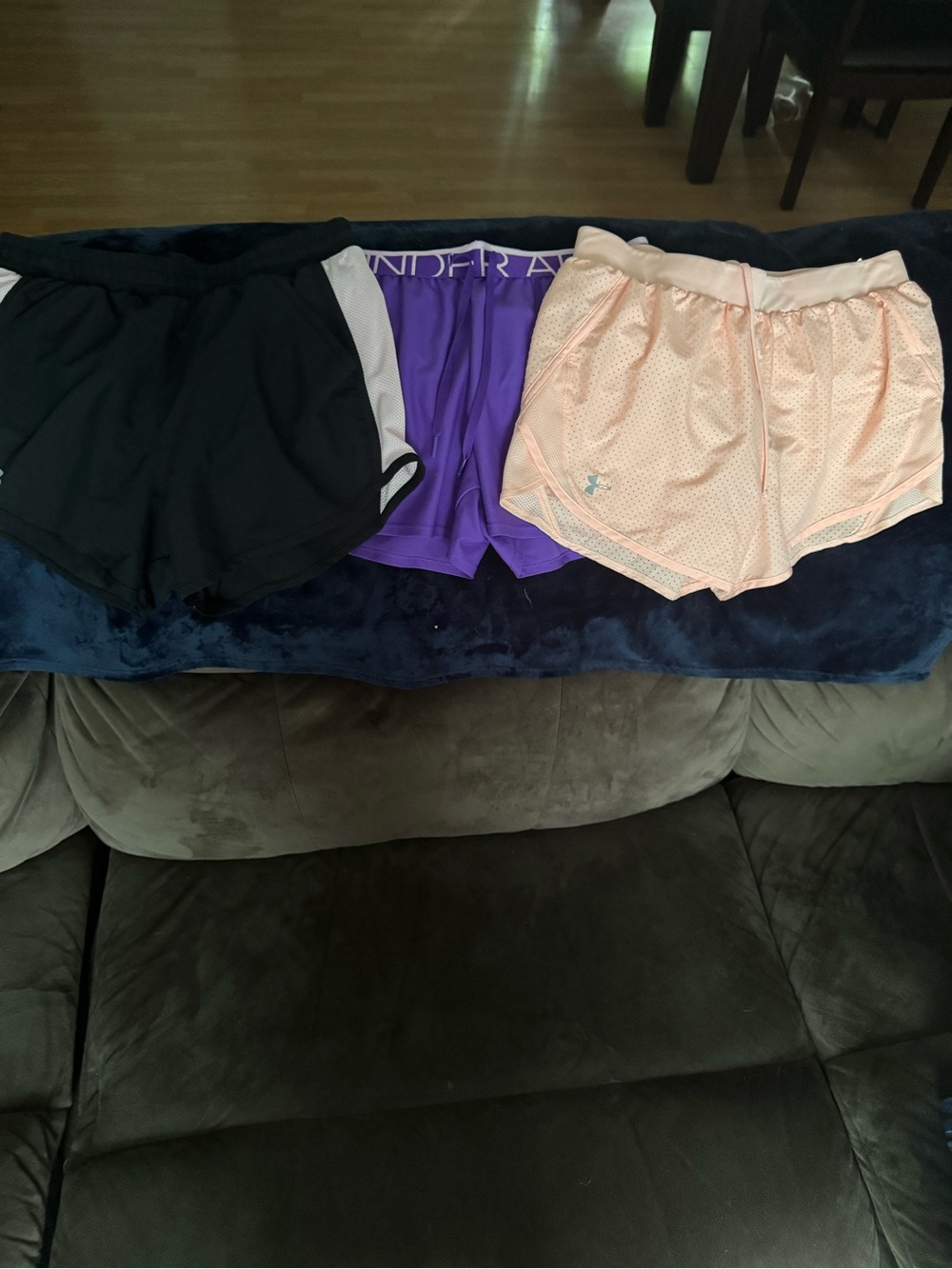 Under Armour Black, Purple & Peach Athletic Shorts Trio